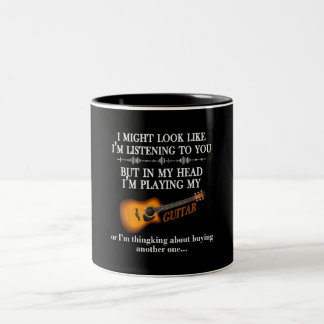 Caneca De Café Em Dois Tons Eu Posso Parecer Que Estou Ouvindo Você Sobre Viol