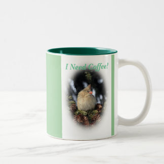 Caneca De Café Em Dois Tons Eu preciso o café!