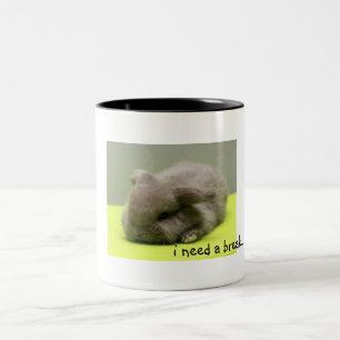 Caneca De Café Em Dois Tons Eu preciso uma ruptura…