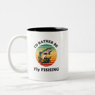 Caneca De Café Em Dois Tons Eu Preferencialmente a pescar. Pescadores, desport