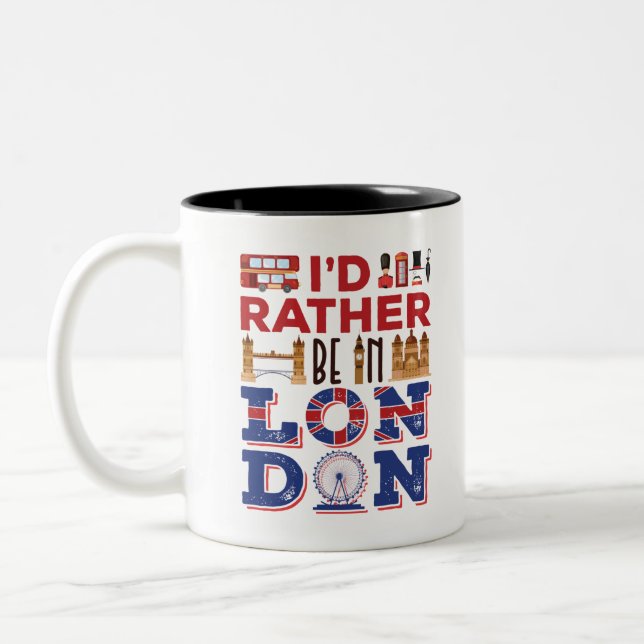 Caneca De Café Em Dois Tons Eu Preferencialmente em Londres Inglaterra Reino U (Esquerda)