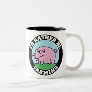 Caneca De Café Em Dois Tons Eu preferencialmente estaria cultivando! (cultivo