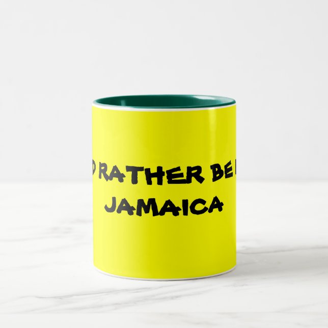 Caneca De Café Em Dois Tons Eu PREFERENCIALMENTE ESTARIA EM JAMAICA (Centro)