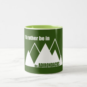 Caneca De Café Em Dois Tons Eu Preferencialmente Na Montanha Adirondacks