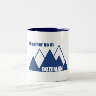 Caneca De Café Em Dois Tons Eu Preferencialmente Na Montanha Bozeman Montana