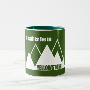 Caneca De Café Em Dois Tons Eu Preferencialmente Na Montanha Yellowstone