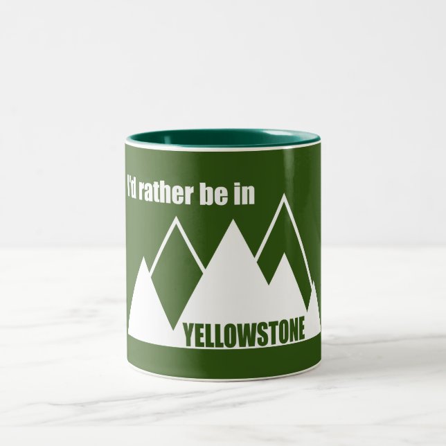 Caneca De Café Em Dois Tons Eu Preferencialmente Na Montanha Yellowstone (Centro)