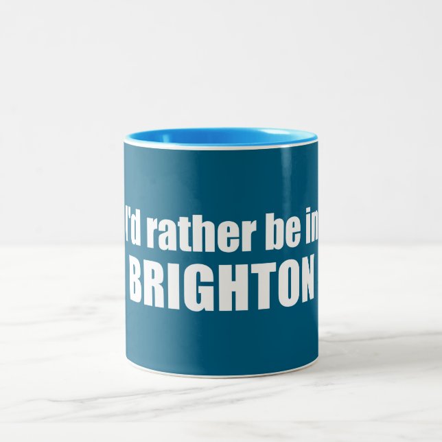 Caneca De Café Em Dois Tons Eu Preferiria Estar Em Brighton Utah (Centro)