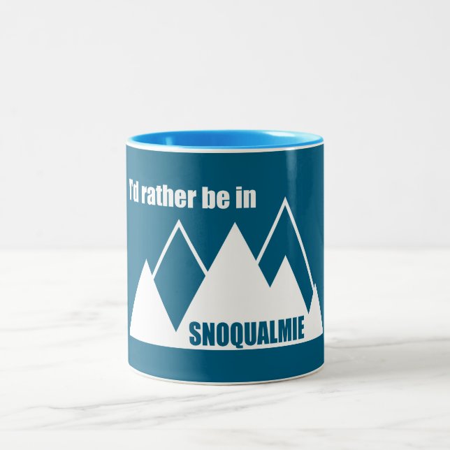Caneca De Café Em Dois Tons Eu Preferiria Estar Em Snoqualmie Washington Monta (Centro)