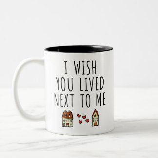 Caneca De Café Em Dois Tons Eu Queria Que Você Viesse Ao Meu Lado.