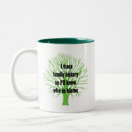 Caneca De Café Em Dois Tons Eu sigo antecedentes familiares