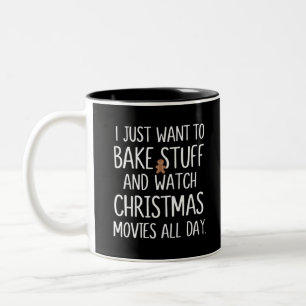 Caneca De Café Em Dois Tons Eu Só Quero Fazer Coisas Assadas Assistir Filmes D
