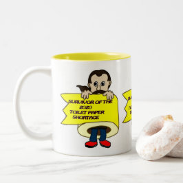 Caneca De Café Em Dois Tons Eu sobrevivi