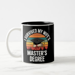 Caneca De Café Em Dois Tons Eu Sobrevivi à Formatura do Mestrado da Minha Espo
