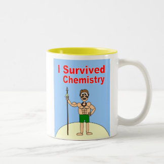 Caneca De Café Em Dois Tons Eu sobrevivi à química