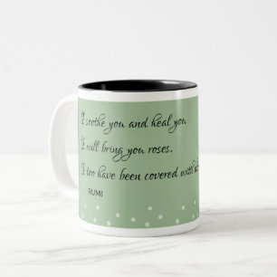 Caneca De Café Em Dois Tons Eu Soto A Você: Inspiradora Rumi Healing Cote