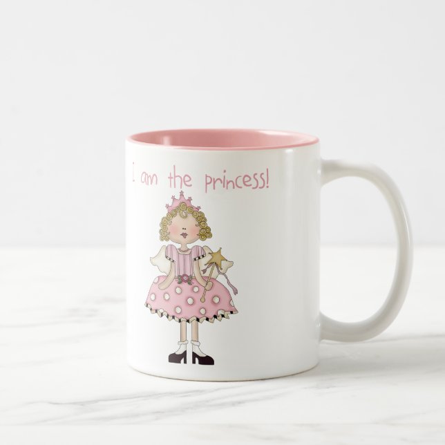 Caneca De Café Em Dois Tons Eu sou a princesa (Direita)