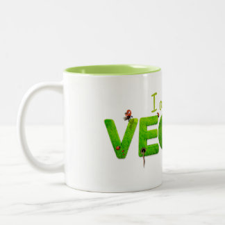 Caneca De Café Em Dois Tons Eu sou capa de taco de golfe vegana
