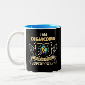 Caneca De Café Em Dois Tons Eu Sou DIGIACOMO Qual é Seu Superpoder