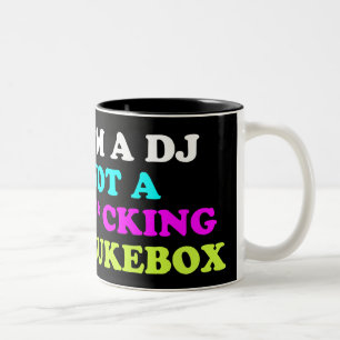 Caneca De Café Em Dois Tons Eu sou DJ, não uma jukebox Mug   Ibiza House Musi