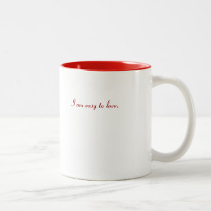 Caneca De Café Em Dois Tons Eu sou fácil de amar!