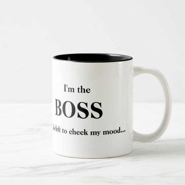 Caneca De Café Em Dois Tons Eu sou o CHEFE (1) (Direita)