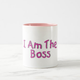 Caneca De Café Em Dois Tons Eu sou o chefe 2
