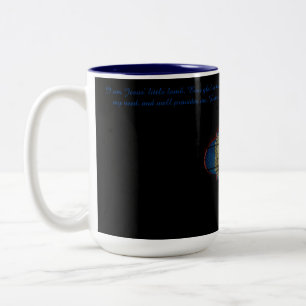 Caneca De Café Em Dois Tons "Eu sou o cordeiro pequeno" #1 de Jesus