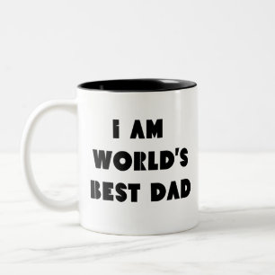 Caneca De Café Em Dois Tons eu sou o melhor pai minimalista dia de os pais eng