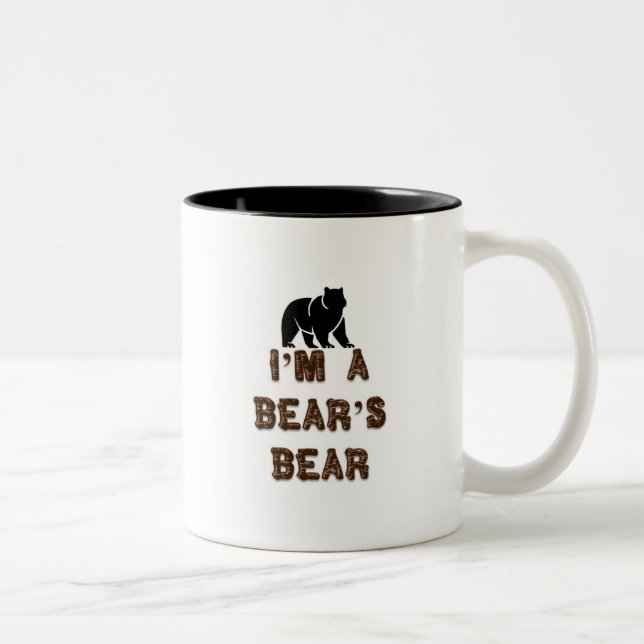 Caneca De Café Em Dois Tons Eu sou o urso de um urso (Direita)