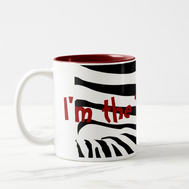 Caneca De Café Em Dois Tons Eu sou o Wild One (vermelho) Mug (Esquerda)