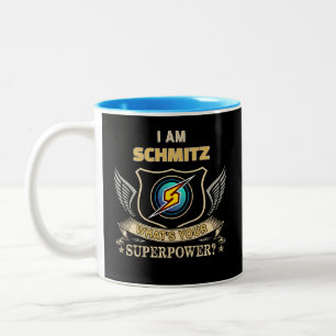 Caneca De Café Em Dois Tons Eu Sou SCHMITZ Qual É Seu Superpoder