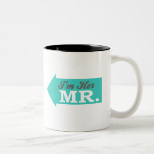 Caneca De Café Em Dois Tons Eu sou seu Sr. (a seta da cerceta)