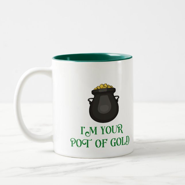 Caneca De Café Em Dois Tons Eu sou sua Pote de Dourado (Esquerda)
