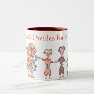 Caneca De Café Em Dois Tons Eu sou todos os sorrisos para você! (TM)