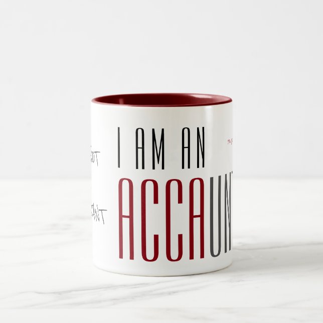 Caneca De Café Em Dois Tons "Eu Sou Um Acusado" (Centro)