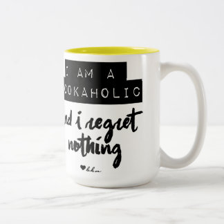 Caneca De Café Em Dois Tons Eu sou um Bookaholic….