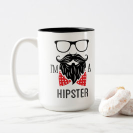 Caneca De Café Em Dois Tons Eu sou um Hipster