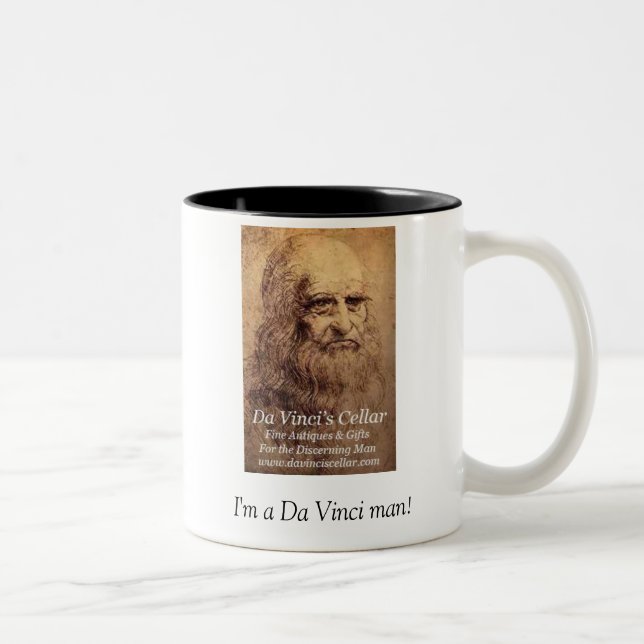 Caneca De Café Em Dois Tons Eu sou um homem de da Vinci! (Direita)