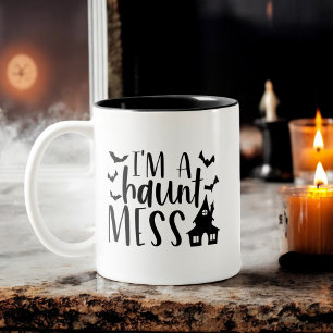 Caneca De Café Em Dois Tons Eu sou um Hunt Mess Funny Womens Halloween