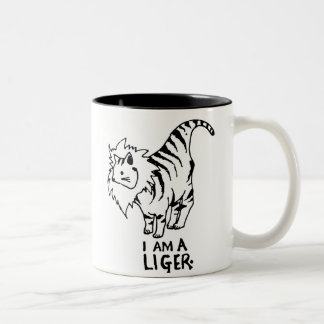 Caneca De Café Em Dois Tons Eu sou um Liger
