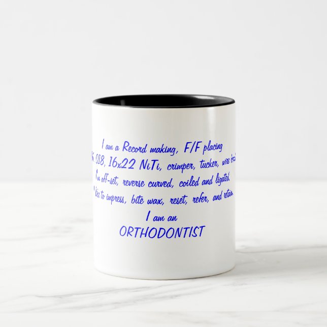 Caneca De Café Em Dois Tons Eu sou um orthodontist (Centro)