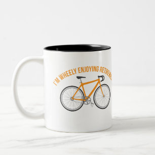 Caneca De Café Em Dois Tons Eu sou Wheely que aprecio a bicicleta engraçada d