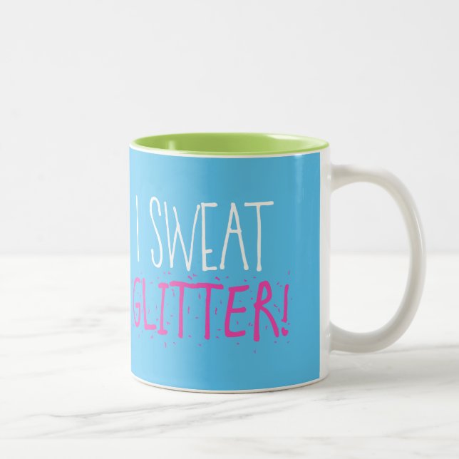 Caneca De Café Em Dois Tons "Eu suo o GLITTER!" (Direita)