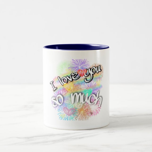 Caneca De Café Em Dois Tons Eu te amo (Centro)