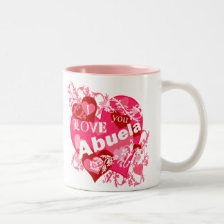 Caneca De Café Em Dois Tons Eu te amo Abuela