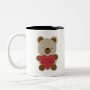Caneca De Café Em Dois Tons Eu Te Amo Beber Um Urso Teddy Muito Bonito