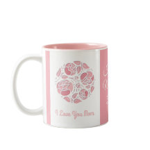 Eu Te Amo Mãe Dia de as mães Branco Rosa