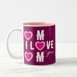 Caneca De Café Em Dois Tons Eu Te Amo Mãe, Dia de as mães, Oportunidades Espec