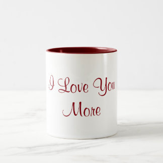 Caneca De Café Em Dois Tons Eu te amo mais